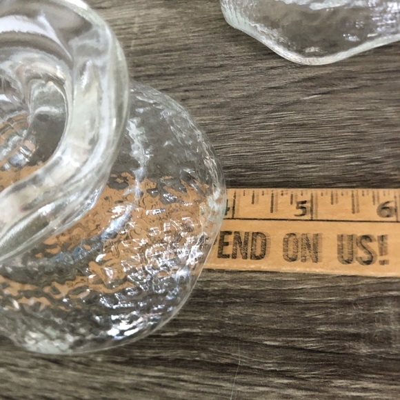 Vtg Anchor Hocking Textured Glass Candle Holders - Picture 7 of 10